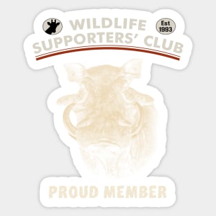 Warthog Boar Close-up for Wildlife Supporters Sticker